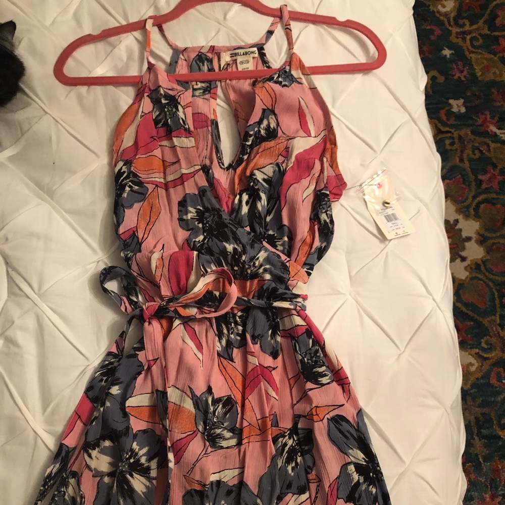 Billabong floral wrap dress